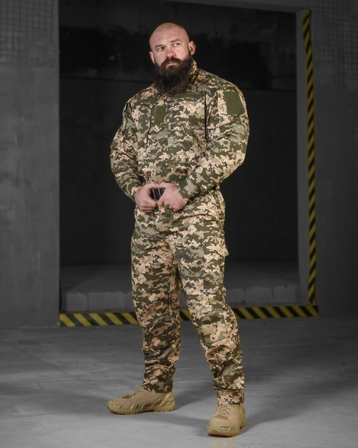 Тактичний костюм Піксель ЗСУ статутний гретта з липучками для шевронів та адмін-кармани XXXL - зображення 2