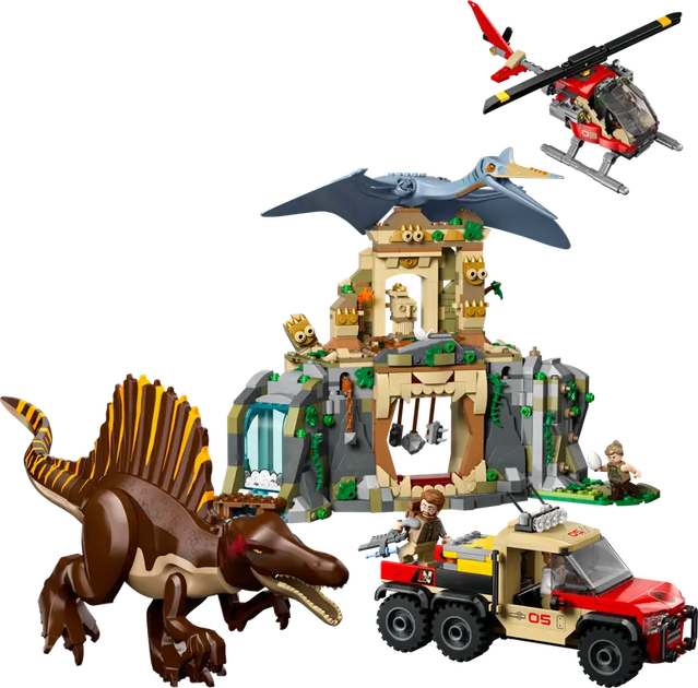 Конструктор LEGO Jurassic World Повітряна місія з кетцалькоатлем та спінозавром, 984 ел. 76976 (5702017850276) - зображення 2