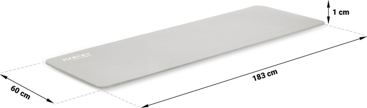 Mata do cwiczen Neo Sport 183 x 60 cm 192200 szara (5903890606145) - obraz 7