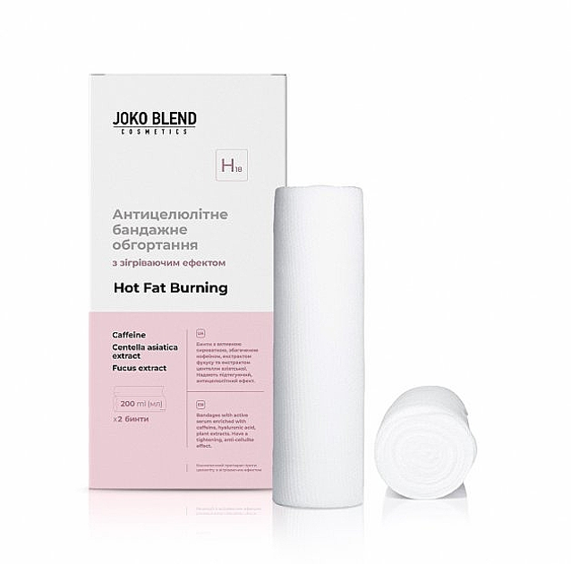 Антицеллюлитное бандажное обертывание с согревающим эффектом - Joko Blend Hot Fat Burning 2x200ml (1152949-31016244) - изображение 1