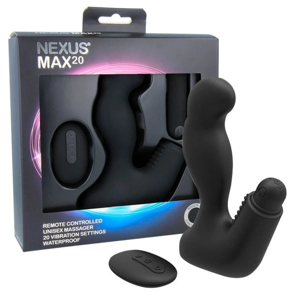 Универсальный вибратор Nexus - Max 20 Waterproof Remote Control Unisex Massager цвет черный (21932005000000000) - изображение 10