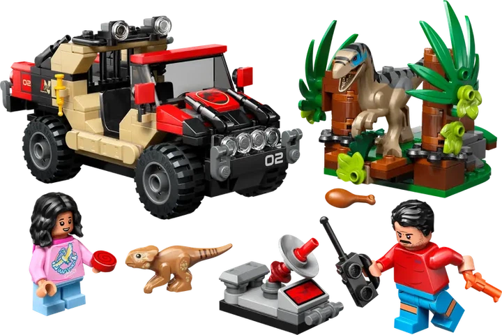 Конструктор LEGO Jurassic World Втеча від раптора на позашляховику 285 элементов (76972) - изображение 2