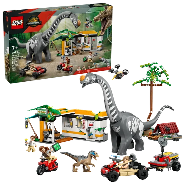 Конструктор LEGO Jurassic World По следу титанозавра и раптора 582 элементов (76973) - Фото 7 Конструктор LEGO Jurassic World По следу титанозавра и раптора 582 элементов (76973) - изображение 7