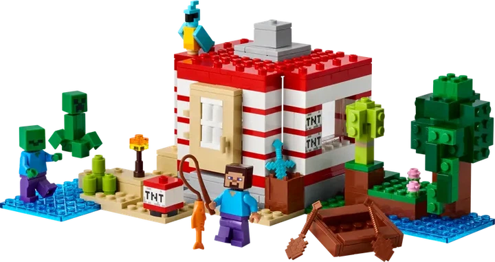 Конструктор LEGO Minecraft Дом TNT в джунглях 287 элементов (21275) - Фото 2 Конструктор LEGO Minecraft Дом TNT в джунглях 287 элементов (21275) - изображение 2
