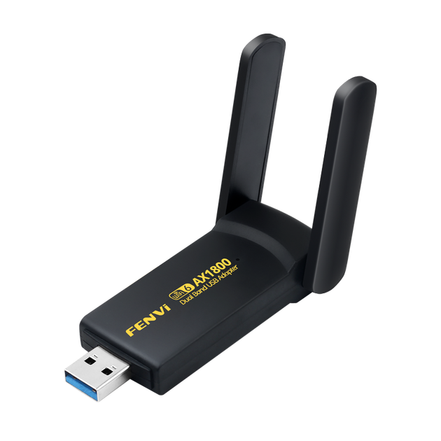 Двохдіапазонний USB Wi-Fi 6 адаптер FENVI FU-AX1800 Mbps Dual Band 2.4G/5G із двома антенами - Фото 1 Двохдіапазонний USB Wi-Fi 6 адаптер FENVI FU-AX1800 Mbps Dual Band 2.4G/5G із двома антенами - зображення 1