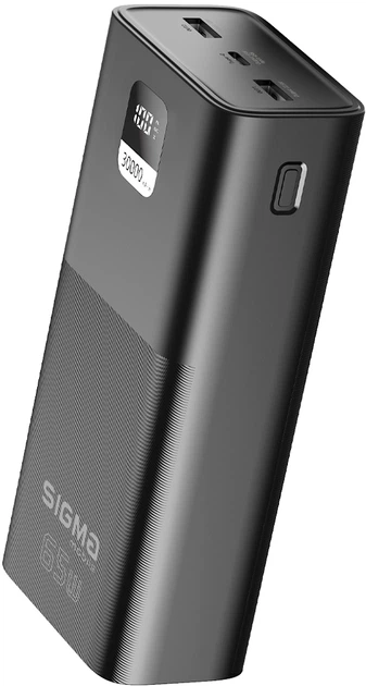 УМБ Sigma mobile X-power SI30A6QLX 30000 mAh PD65W Black (4827798835111) - Фото 5 УМБ Sigma mobile X-power SI30A6QLX 30000 mAh PD65W Black (4827798835111) - изображение 5