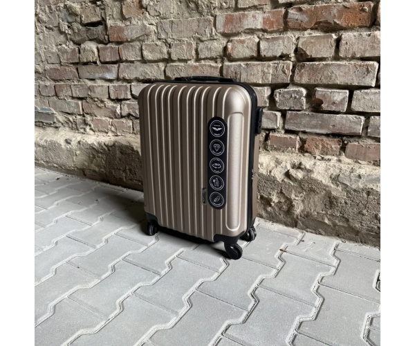 Валіза дорожня на колесах Мала 38л Wings FL11-S Шампань ABS Plus пластик кодовий замок та телескопічна ручка - зображення 3