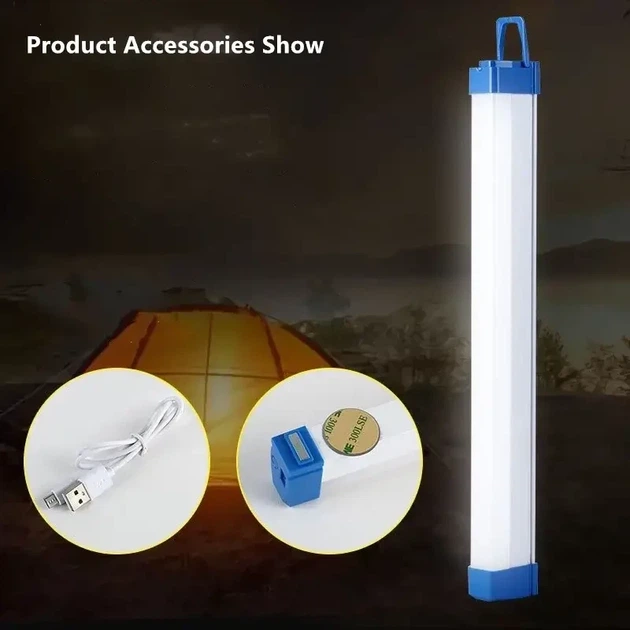 Багатофункціональна світлодіодна USB LED лампа-нічник на магніті 3 режими яскравості 52 см Bailong BK-500T - зображення 3