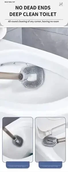 Силиконовая щётка для унитаза Liquid Toilet Brush Серая - Фото 2 Силиконовая щётка для унитаза Liquid Toilet Brush Серая - изображение 2