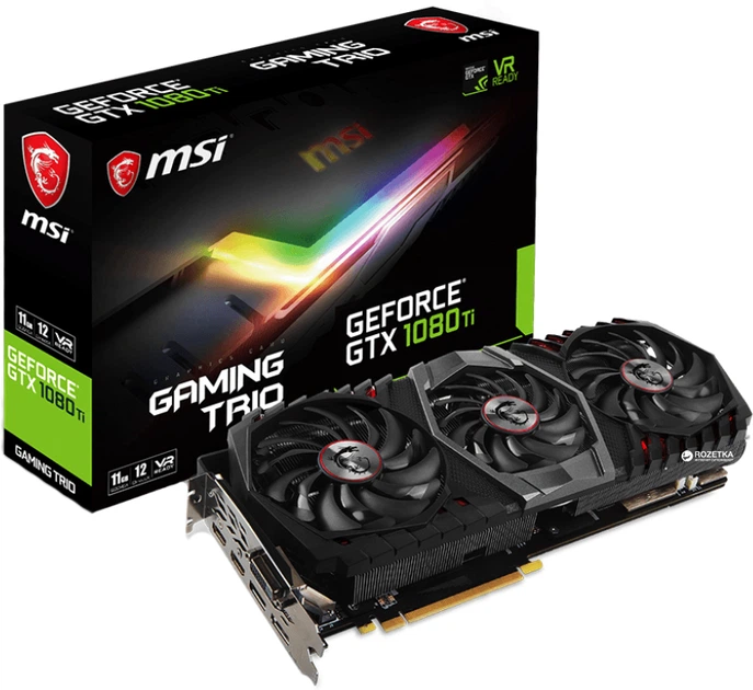 Видеокарта MSI PCI-Ex GeForce GTX 1080 Ti Gaming Trio 11GB GDDR5X