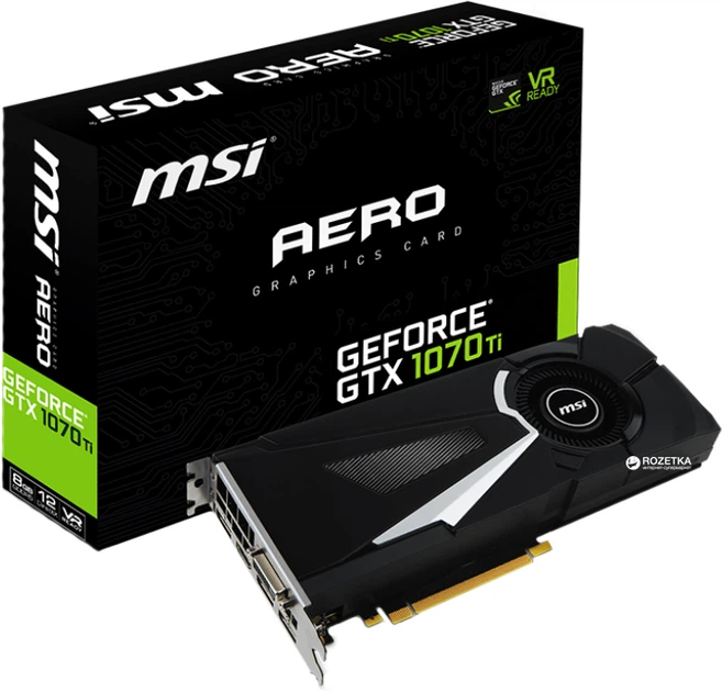 Відеокарта MSI PCI-Ex GeForce GTX 1070 Ti Aero 8G GDDR5 (256bit