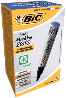 Маркер перманентний BIC Marking 2000 1,7мм синій /bc8209143/ - Фото 2 Маркер перманентний BIC Marking 2000 1,7мм синій /bc8209143/ - изображение 2