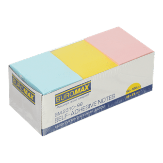 Стікери BUROMAX 38*51 100арк 2310-99 асорті (12) /BM.2310-99/ - зображення 2