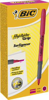 Маркер текстовий BIC Grip рожевий (12) /bc811934/ - Фото 3 Маркер текстовий BIC Grip рожевий (12) /bc811934/ - изображение 3