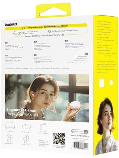 Навушники Baseus AirNora 3 Pink (A00076701413-00) - зображення 9