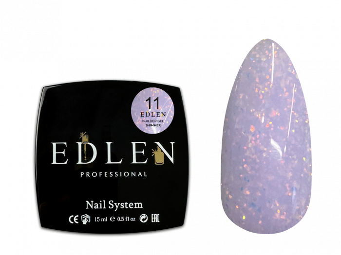 Гель моделюючий Edlen Builder Gel №11 Shimmer 30 мл - Фото 1 Гель моделюючий Edlen Builder Gel №11 Shimmer 30 мл - зображення 1