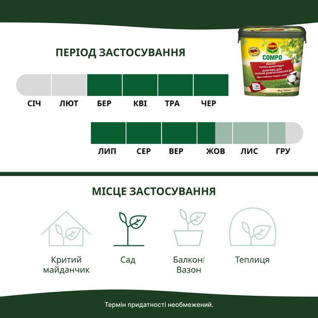 Удобрение Compo для газонов 8 кг (3147) - изображение 8