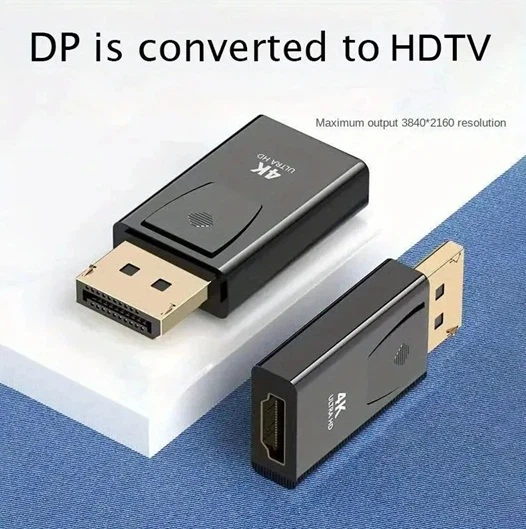 Адаптер DP M to HDMI F, 4K 30Hz, 2K 60Hz, FHD 120Hz, 50x25mm, black, DMHF4P5K - изображение 5