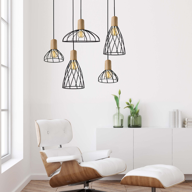 Підвісний світильник Light Prestige Moderno 1 x GU10 чорно-коричневий (LP-1221/1P S BK) - зображення 2