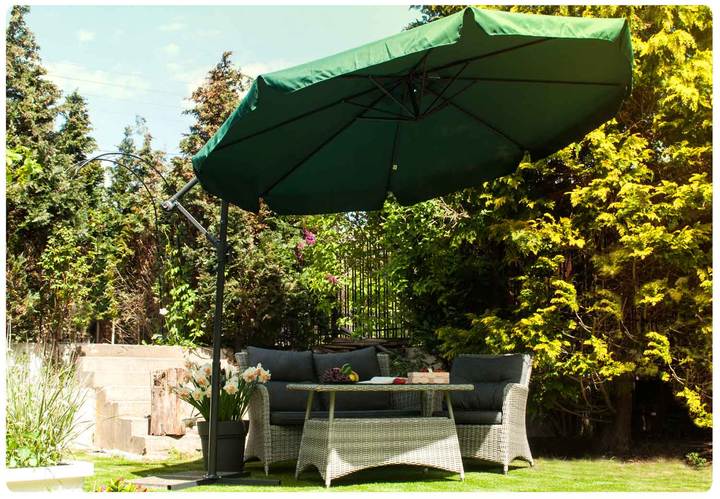 Parasol ogrodowy Plonos 350 cm Zielony (4232) - obraz 3