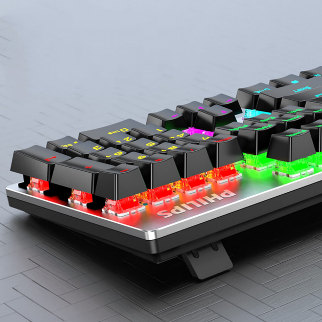Клавіатура ігрова Механічна Дротова Philips SPK 8404 з RGB-підсвічуванням Anti Ghosting (Blue Switch) - зображення 5