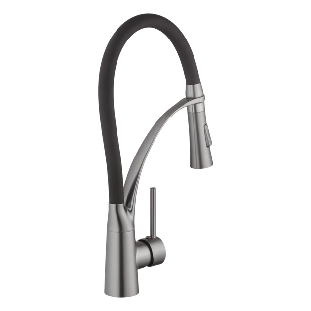 Комплект кухонної мийки зі змішувачем Кухонна мийка Kroner KRP Schwarze - 6350LHM PVD (3.0/1.0 мм) - зображення 9