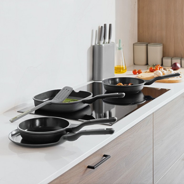 Zestaw patelni Berghoff Leo Stone+ 4 części + Szpatułka Leo Balance 35 cm (5413821376820) - obraz 3