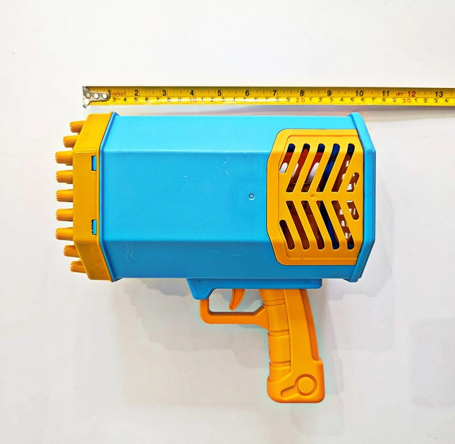 Пистолет мыльных пузырей bazooka 69 отверстий синий - изображение 6