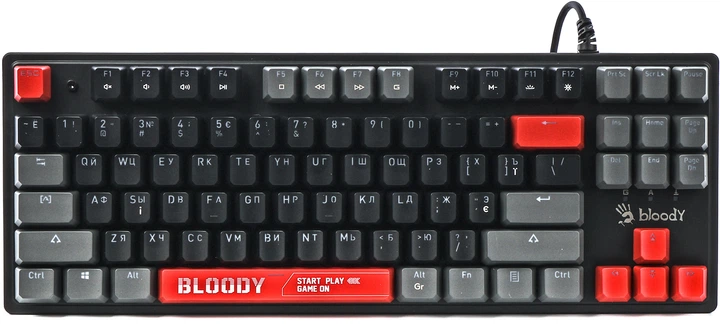 Клавиатура проводная A4Tech Bloody S310N USB Energy Red (4711421000598) - Фото 1 Клавиатура проводная A4Tech Bloody S310N USB Energy Red (4711421000598) - изображение 1