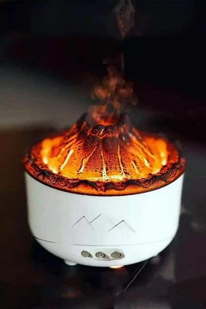 Зволожувач повітря Humidifier Вулкан 2 види підсвітки з ефектом полум'я Білий (77976МХ) - Фото 7 Зволожувач повітря Humidifier Вулкан 2 види підсвітки з ефектом полум'я Білий (77976МХ) - зображення 7