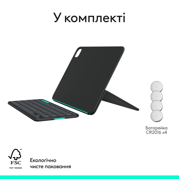 Чехол-клавиатура для планшета Logitech Flip Folio для Apple iPad Air 11/Pro 11 Graphite (920-013403) - Фото 10 Чехол-клавиатура для планшета Logitech Flip Folio для Apple iPad Air 11/Pro 11 Graphite (920-013403) - изображение 10