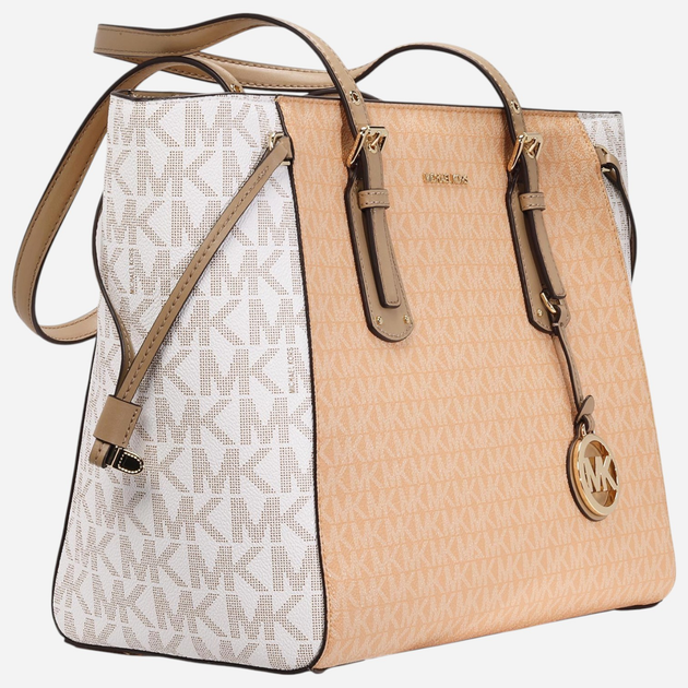 Сумка шопер жіноча Michael Kors 30S0GV6T2B-838 Коралова зі світло-сірим (194900556627) - зображення 4
