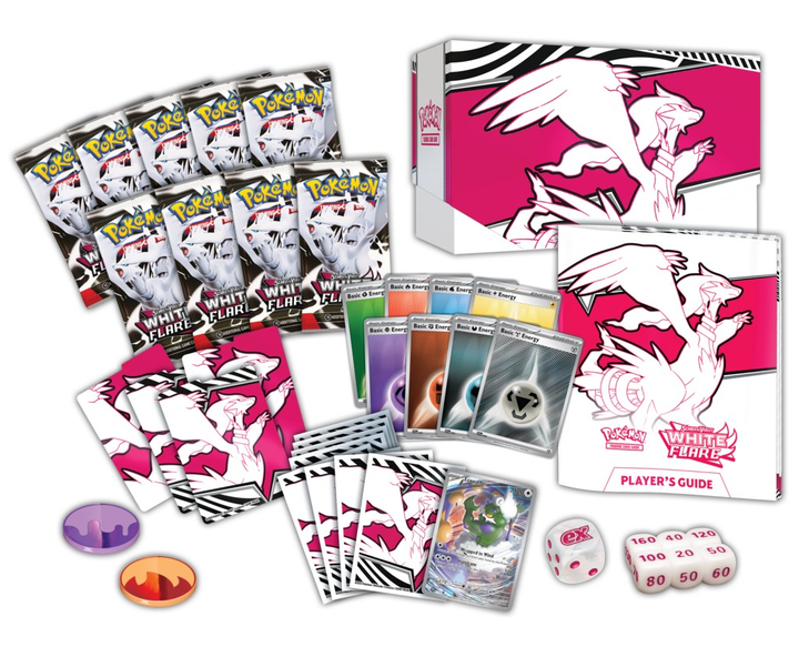 Доповнення Pokémon TCG: Scarlet & Violet - White Flare - Elite Trainer Box - Reshiram 5 шт (0196214113619) - зображення 3