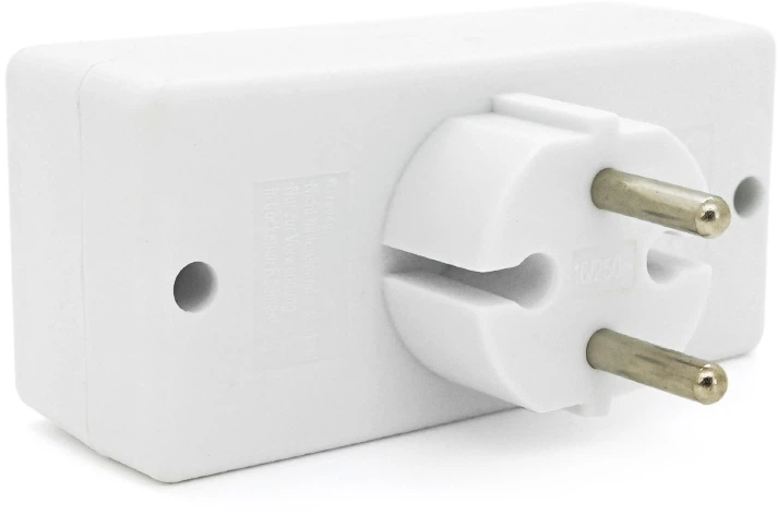 Мережевий розгалужувач Voltronic 4 розетки без заземлення SQ-ZDB01/4, 4x2.5A 10A 250V Max, 2300W, 2Р, Q100 White (YT32820) - зображення 3
