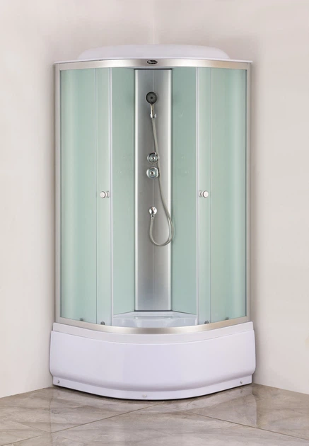Бокс душевой без гидромассажа Mixxus STRONG SB01-90x90x215-FB SATIN с высоким поддоном (MI6884) - Фото 3 Бокс душевой без гидромассажа Mixxus STRONG SB01-90x90x215-FB SATIN с высоким поддоном (MI6884) - изображение 3