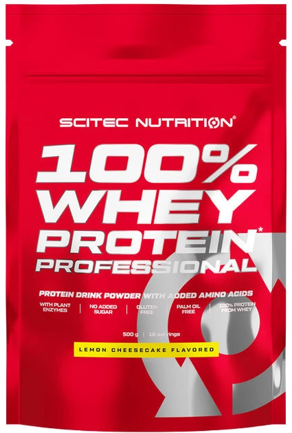 Protein Scitec Nutrition 100% Whey Protein Prof 500 g Lemon Cheesecake (5999100021914) - obraz 1