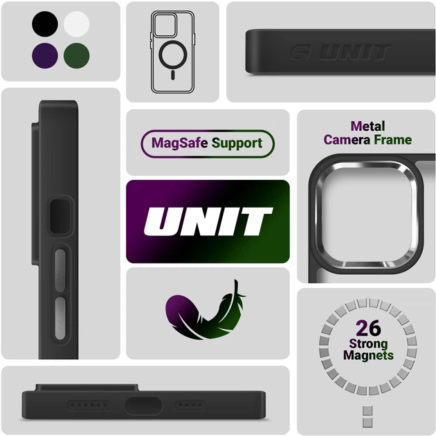 Чехол для смартфона ArmorStandart Unit MagSafe для Apple iPhone 15 Pro Black (ARM69353) - Фото 5 Чехол для смартфона ArmorStandart Unit MagSafe для Apple iPhone 15 Pro Black (ARM69353) - изображение 5