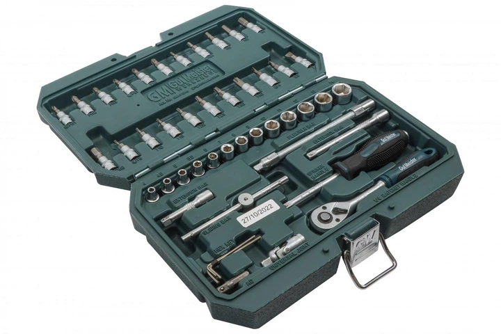 Набір інструментів GUT MEISTER 46 шт 1/4” з тріскачкою, бітами, головками, ключами (GM01046) - Фото 4 Набір інструментів GUT MEISTER 46 шт 1/4” з тріскачкою, бітами, головками, ключами (GM01046) - зображення 4