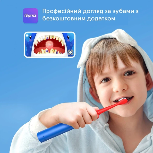 Детская электрическая зубная щетка Bitvae Smart K7S Kids blue - изображение 4