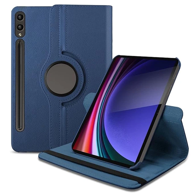 Чехол Book 360 для планшета Samsung Tab S8 Ultra / S9 Ultra / S10 Ultra 14.6 (2022-24 / X906) книжка поворотный подставка PU кожа Темно-синий - изображение 2