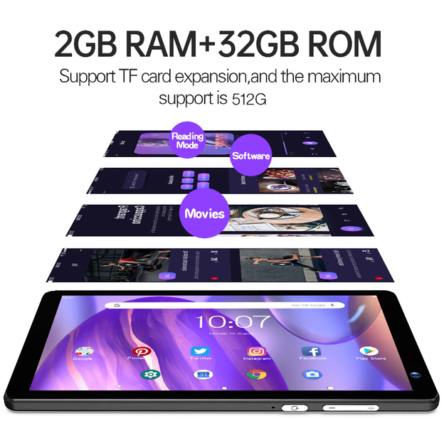 Планшет Pritom P7 2/32GB 7" Android 11 Black + Чехол - Фото 3 Планшет Pritom P7 2/32GB 7" Android 11 Black + Чехол - изображение 3
