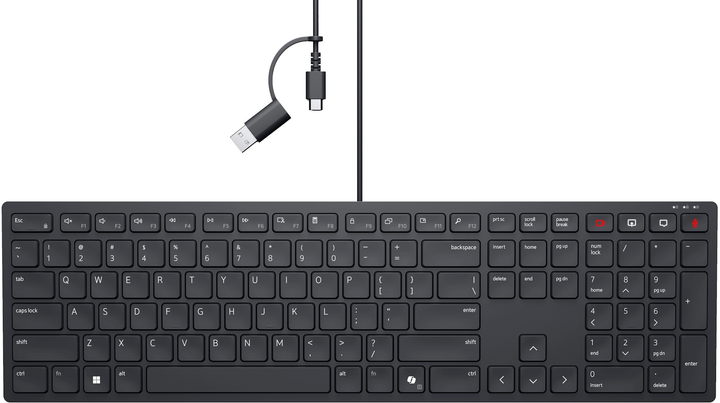Klawiatura przewodowa Dell KB-525C USB Black (580-BBSX) - obraz 1