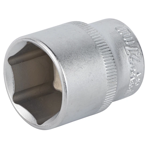 Насадка шестигранна коротка 1/2" 27мм CrV mid SIGMA (6071271) - зображення 3