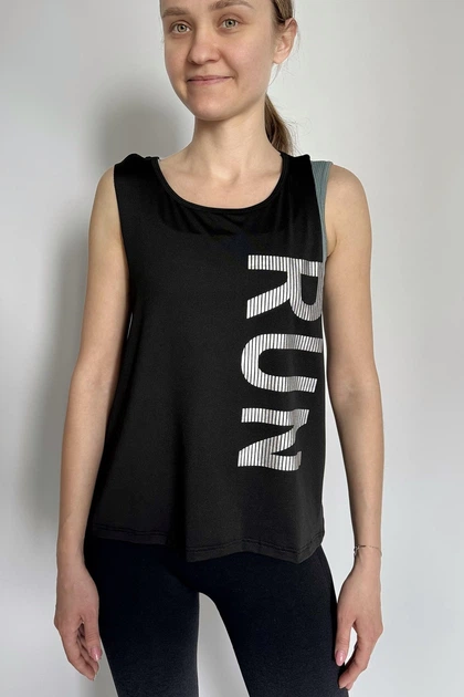 Спортивна майка жіноча RUN Apmi • Оверсайз • Світловідбивна • чорний S-M - зображення 9