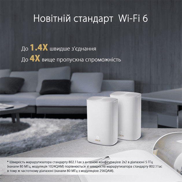 Маршрутизатор Asus ZenWiFi AX Hybrid (XP4) 2PK White - Фото 6 Маршрутизатор Asus ZenWiFi AX Hybrid (XP4) 2PK White - зображення 6