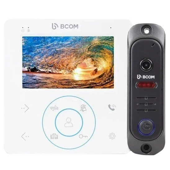 Комплект видеодомофона BCOM BD-480M White Kit - Фото 1 Комплект видеодомофона BCOM BD-480M White Kit - изображение 1