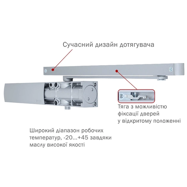 Доводчик RYOBI 1200 D-1200T SILVER - изображение 2