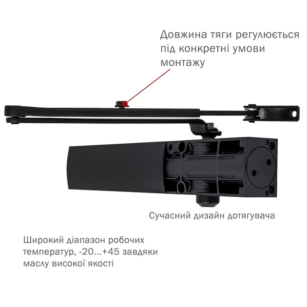 Доводчик RYOBI 1200 D-1200 BLACK - Фото 2 Доводчик RYOBI 1200 D-1200 BLACK - изображение 2