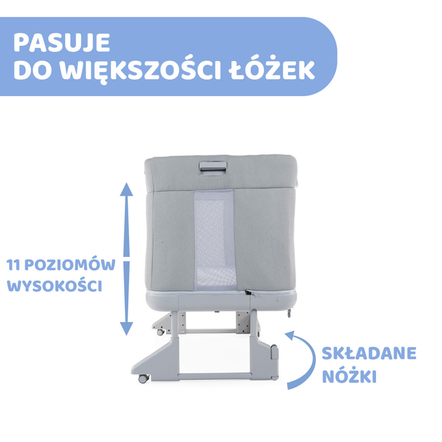 Дитяче ліжечко Chicco Next2Me Forever Rice 3 в 1 Темно-Сіре (8058664181070) - зображення 12