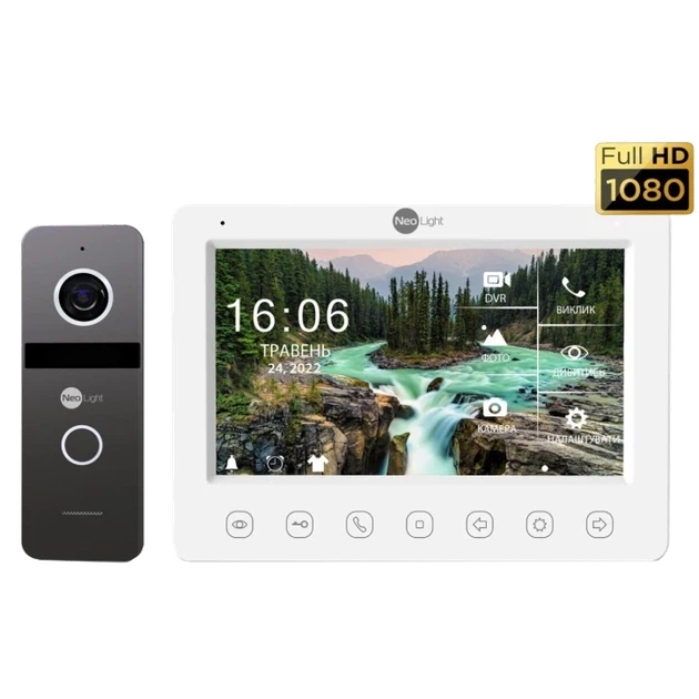 Комплект видеодомофона Neolight NeoKit FHD PRO Graphite (KAPPA + HD + SOLO FHD) - Фото 1 Комплект видеодомофона Neolight NeoKit FHD PRO Graphite (KAPPA + HD + SOLO FHD) - изображение 1